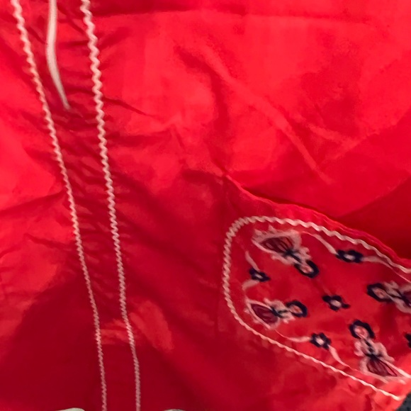 Vintage KENROSE Ken Robes Size 12 Embroidered Red Lounge Day Dress Robe Zip Up - Picture 9 of 16